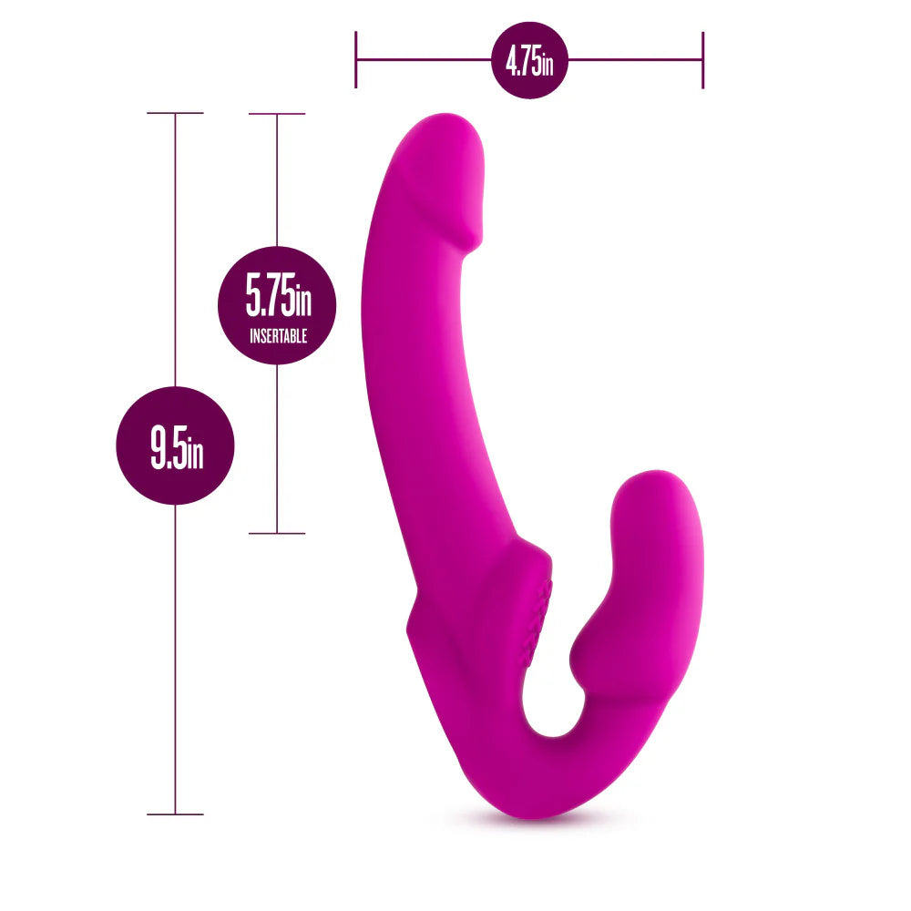 Estella Vibrating Strapless Strap-On Dildo by Temptasia