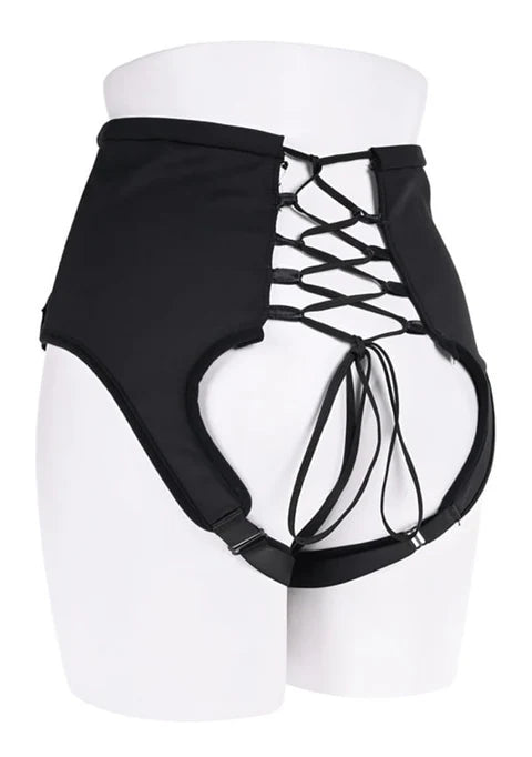 High Waisted Corset Strap-On Harness