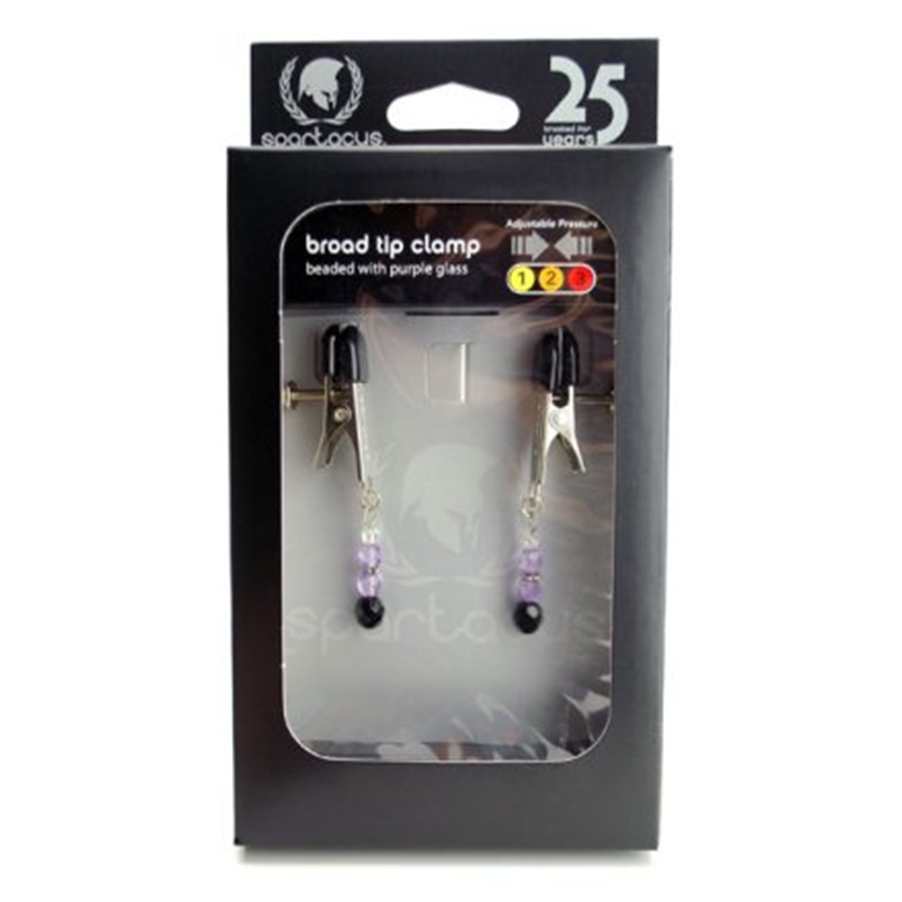 Broad Tip Clamps with Glass Beads