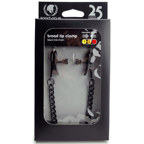 Adjustable Broad Tip Clamps With Black Chain