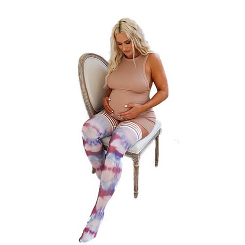 Madisen Blue and Purple Tie-Dye Thigh High