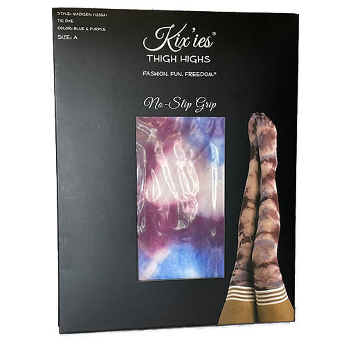 Madisen Blue and Purple Tie-Dye Thigh High