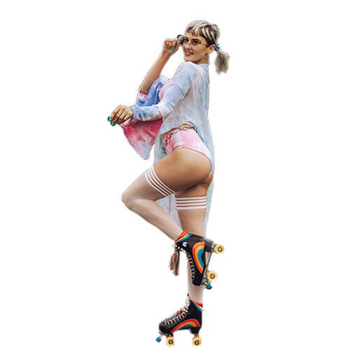 Sammy White Fishnet Thigh High