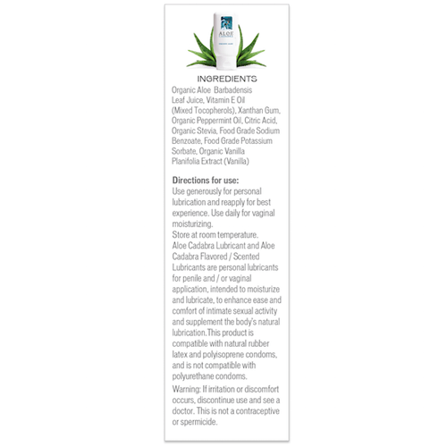 Aloe Cadabra Peppermint Ingredients