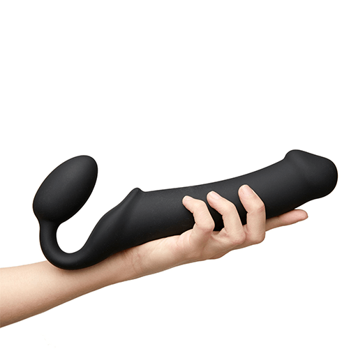 Posable Strapless Double Dildo in Black