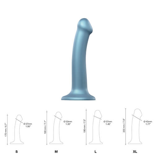 Metallic Mono Density Silicone Dildo