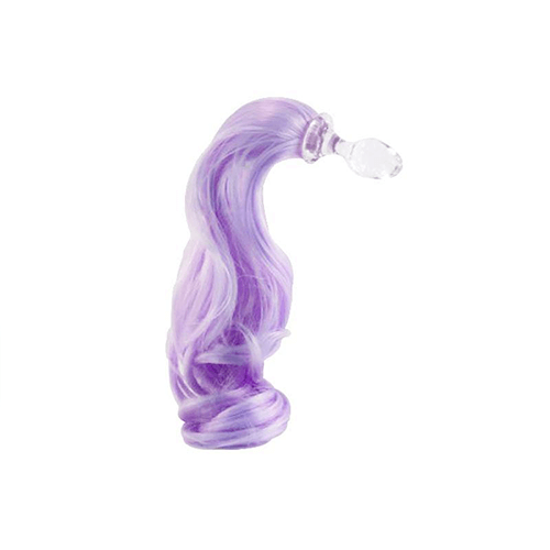 Glass Plug with Removable Pony Tails