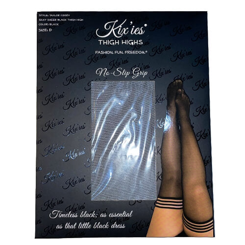 Taylor Sheer Black Thigh High
