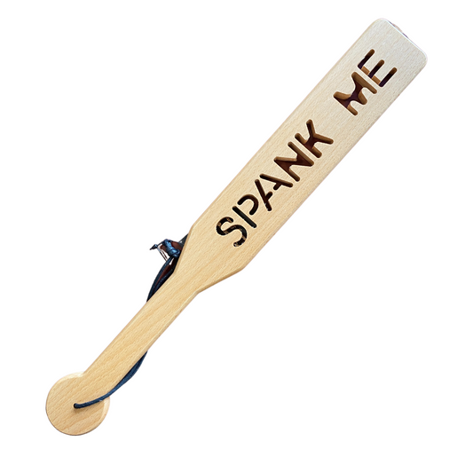 Wooden SPANK ME Cut-Out Paddle