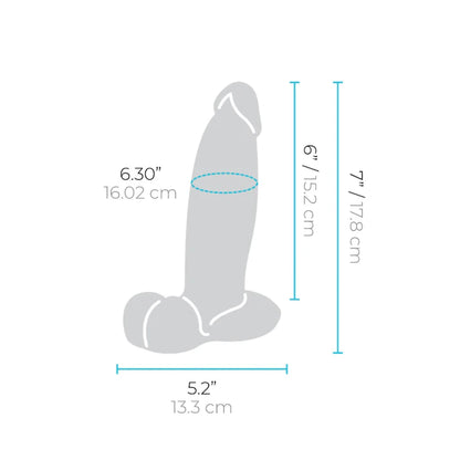 Slipskin Girthy Silicone Hyper-Realistic Dildo