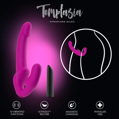 Temptasia Estella Vibrating Strapless Strap-On Dildo