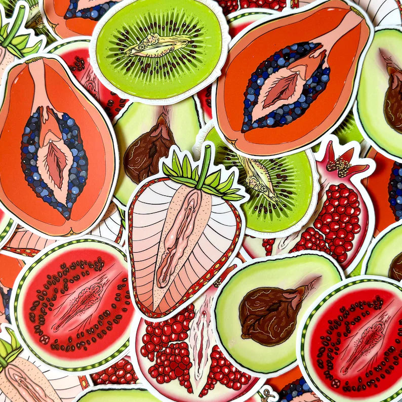 Fruit Vulva Stickers