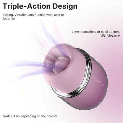 Klitty Triple Action Sucking Licking Vibrator with App Control