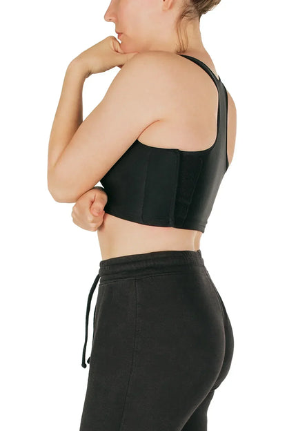 Short Black Binder with Side Closure