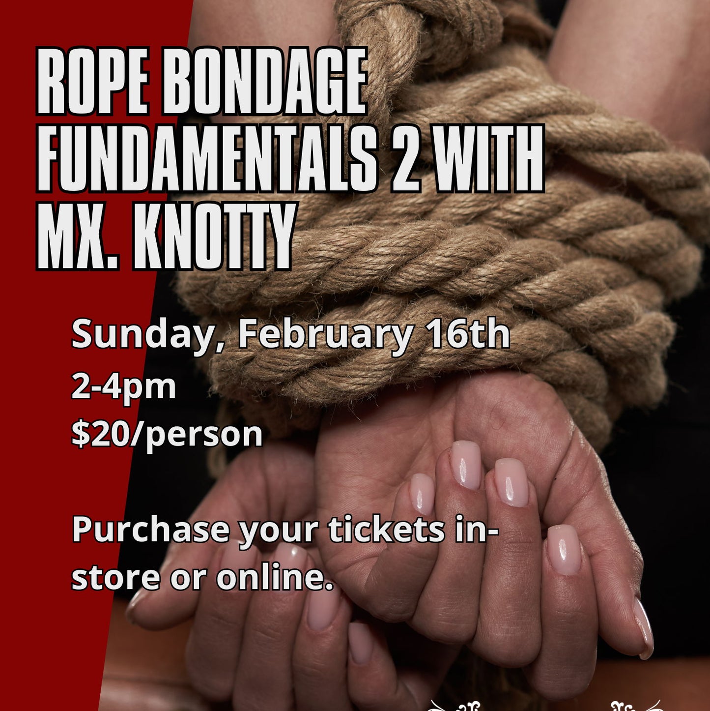 Rope Bondage Fundamentals 2 with Mx Knotty - Eugene
