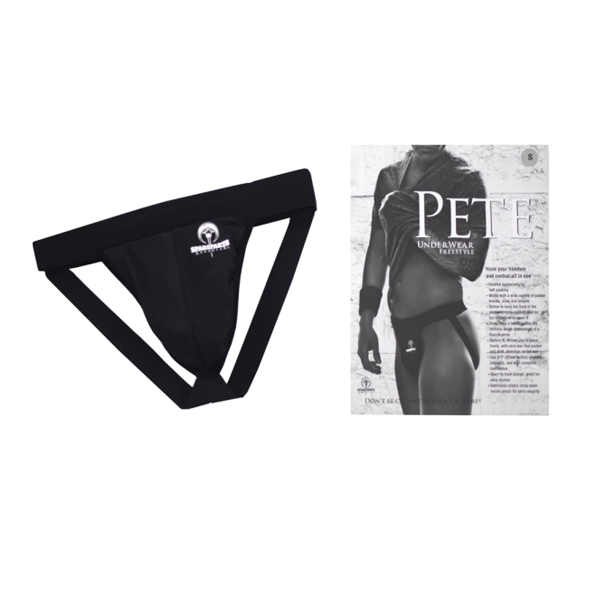 Trans FTM Packer Gear Black Boxer Brief Harness Comfort Support