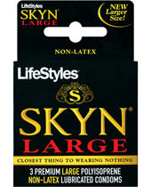 Lifestyles SKYN Non-Latex Condoms Large: 3 Pack