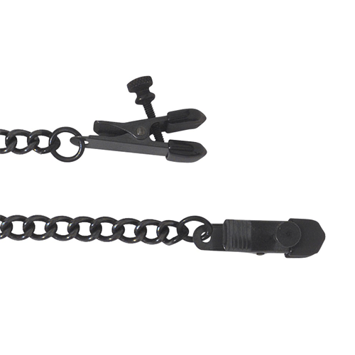 Adjustable Broad Tip Clamps With Black Chain