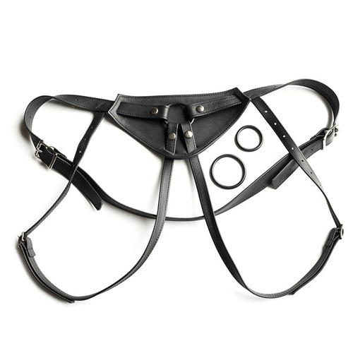 Frances-henri Strap on Harness // High Waisted Leather Strap-on Harness Plus  Size Available 