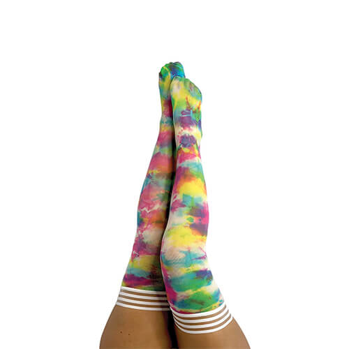 Gilly Rainbow Tie Dye Thigh-High