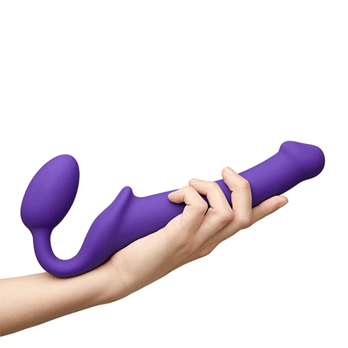 Posable Strapless Double Dildo in Purple