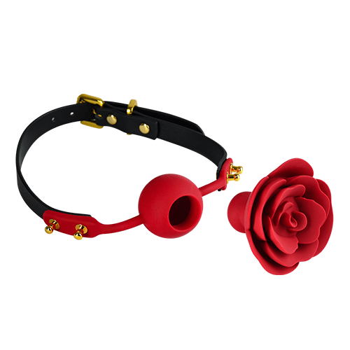 Rose Ball Gag with Removable Rose