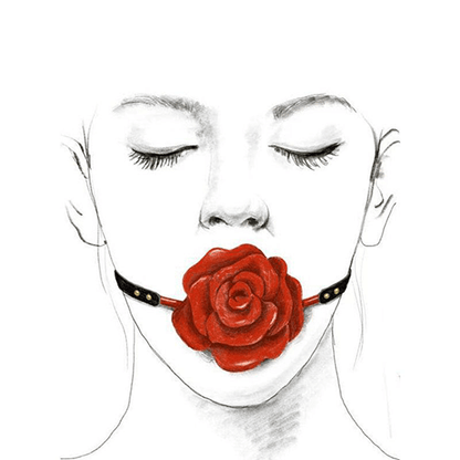 Rose Ball Gag with Removable Rose