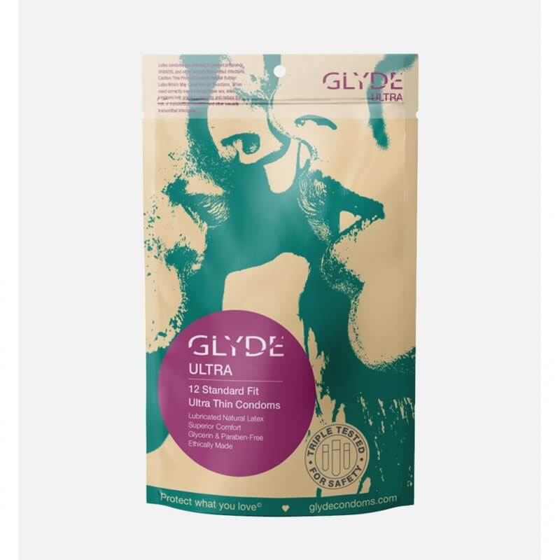 Glyde 12 pack ultra vegan condoms.