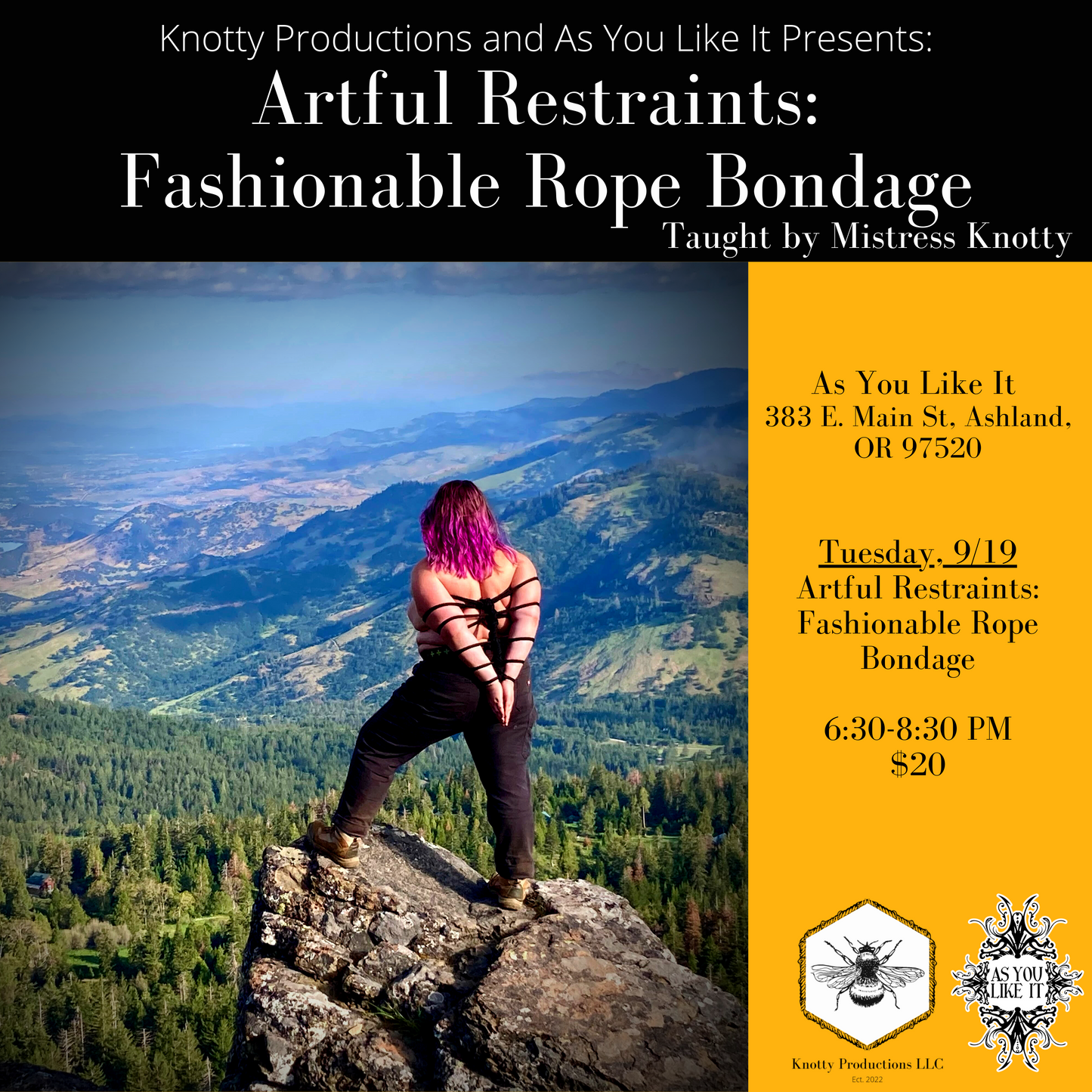 Artful Restraints: Fashionable Rope Bondage with Mx. Knotty - Ashland