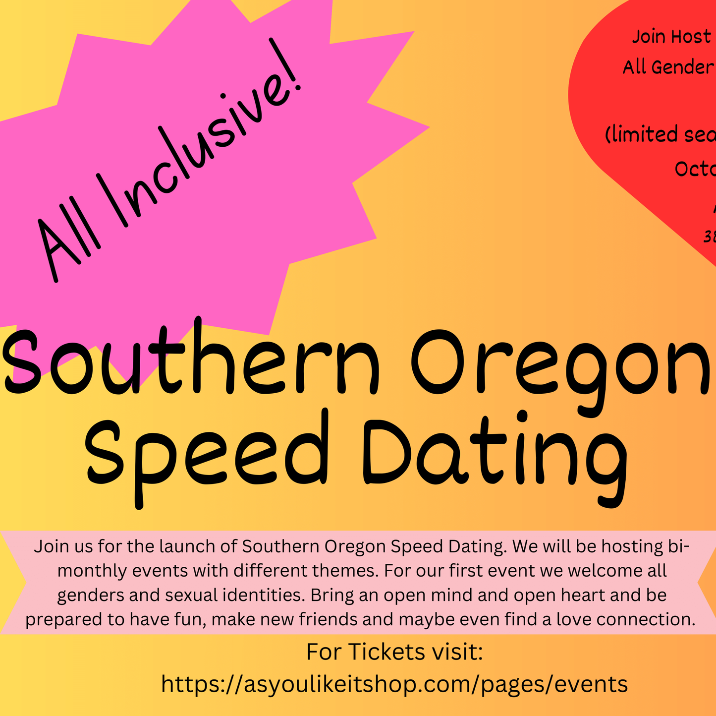 Southern Oregon Speed Dating (for All!) - Ashland